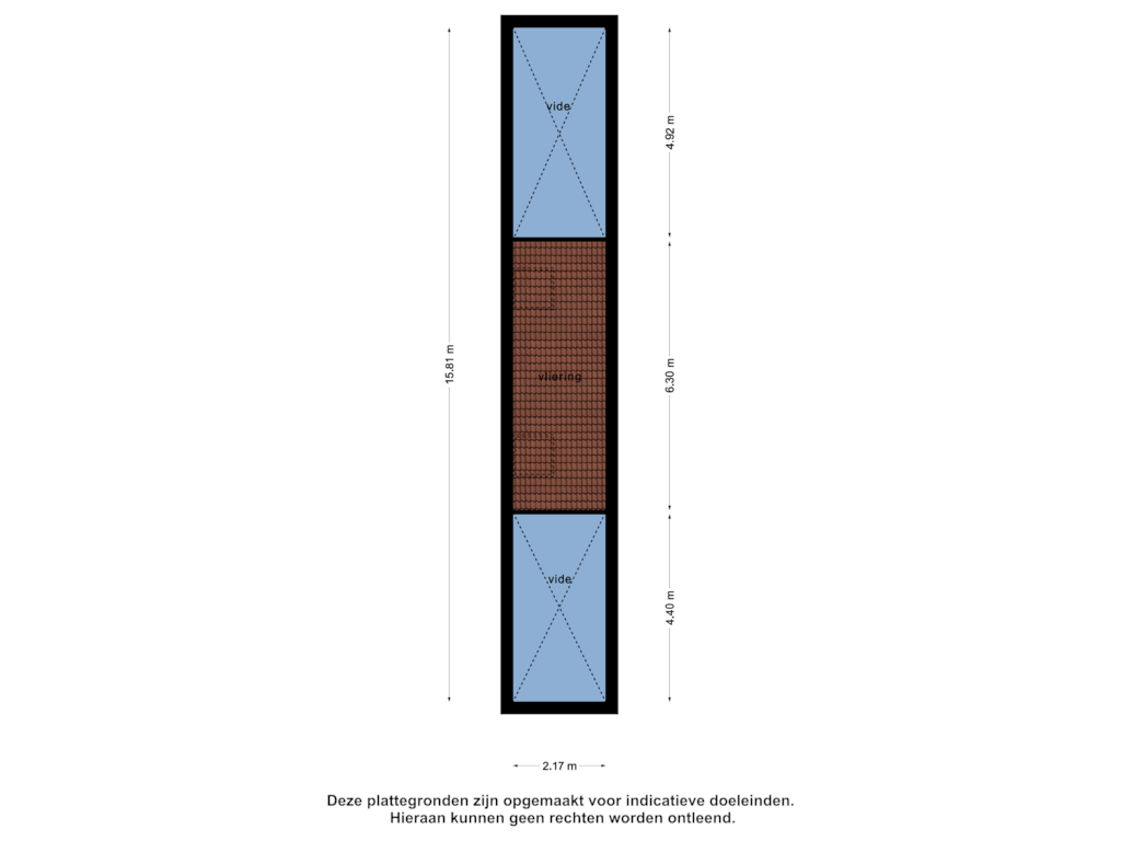 View floorplan of 2e verdieping of Kapellestraat 5