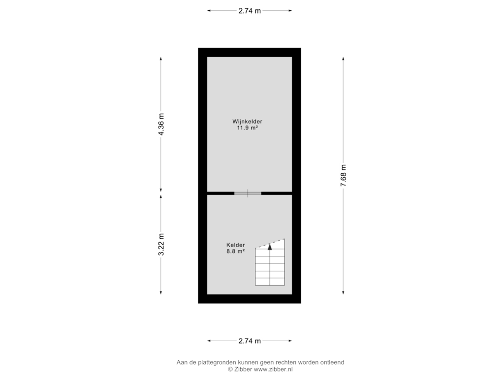 Bekijk plattegrond van Kelder van Akeleilaan 11