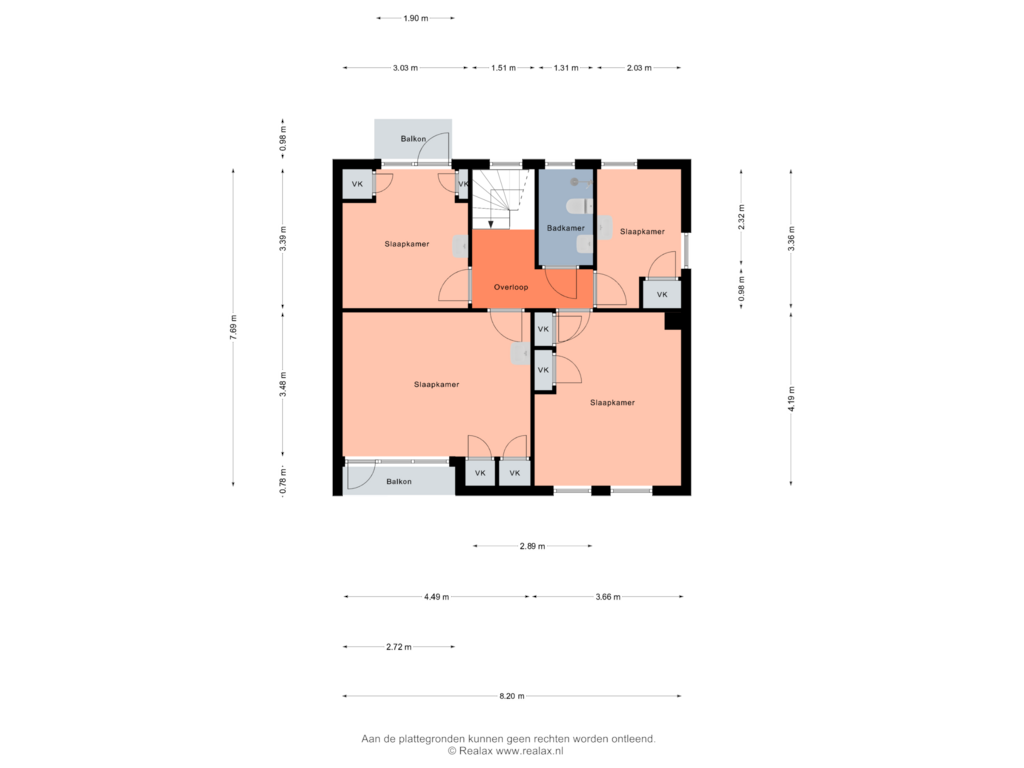 Bekijk plattegrond van Verdieping 1 van Oude Deldensestraat 22