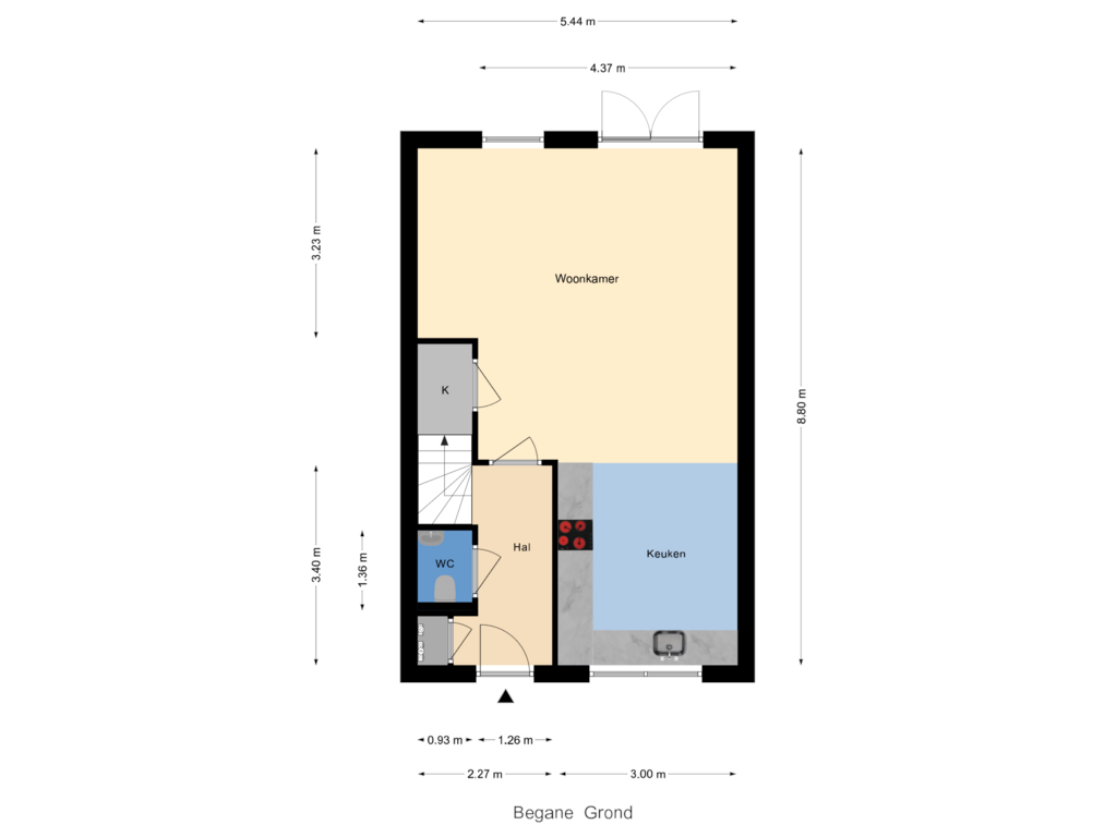 Bekijk plattegrond van Begane Grond van Berkenblad 13