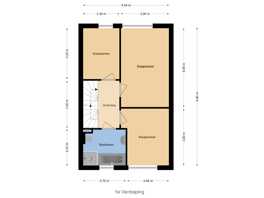 Bekijk plattegrond van 1e Verdieping van Berkenblad 13