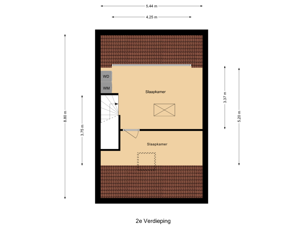 Bekijk plattegrond van 2e  Verdieping van Berkenblad 13