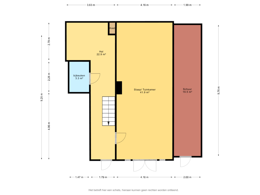 View floorplan of Souterrain of Oudezijl 6