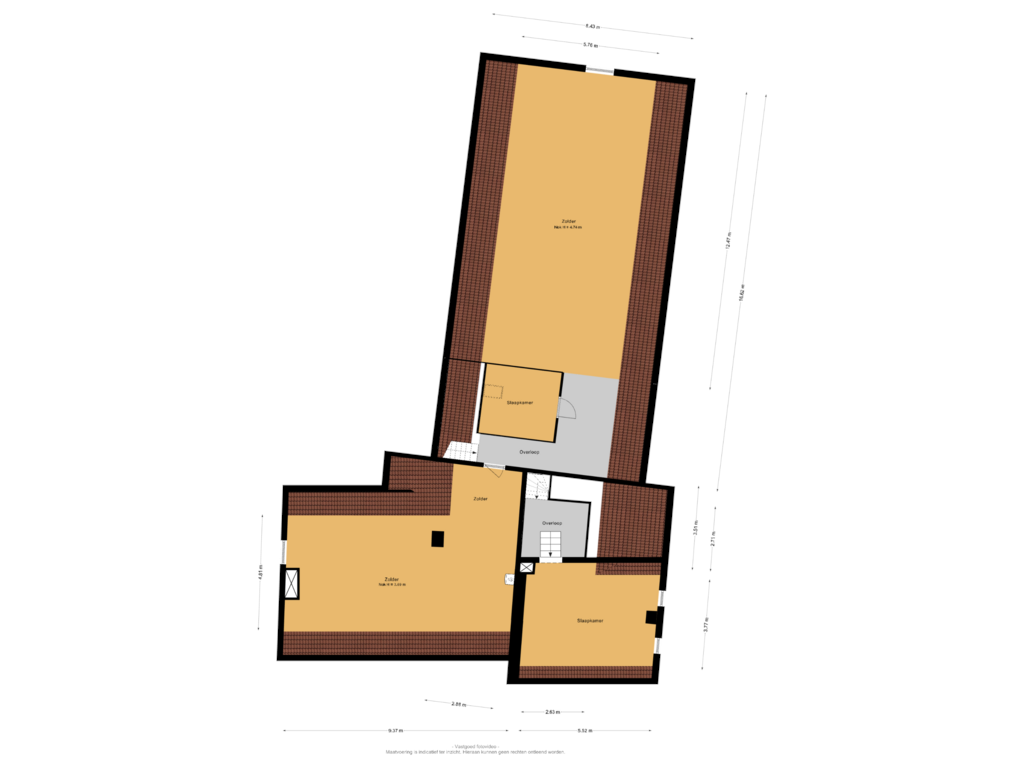 Bekijk plattegrond van 1e verdieping van Overstraat 39