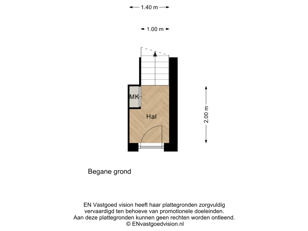 View floorplan of Begane grond of Dorpsstraat (Bouwnr. 4)