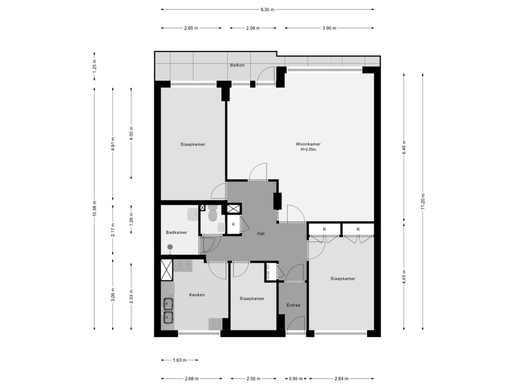 Bekijk plattegrond van 1e Verdieping van Kelloggplaats 4