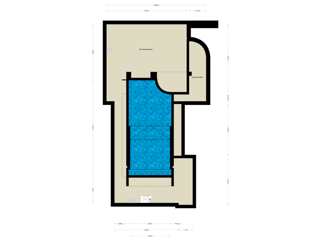 Bekijk plattegrond van Techniekkelder van Bloemlandseweg 9