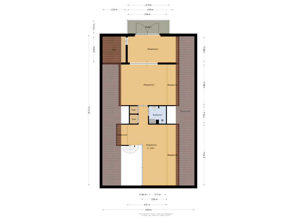 Bekijk plattegrond van Eerste verdieping van Kreitenborg 19