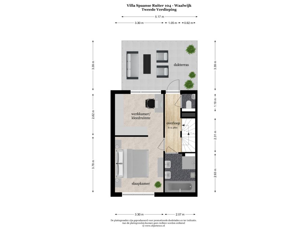 View floorplan of Tweede Verdieping of Villa Spaanse Ruiter 104