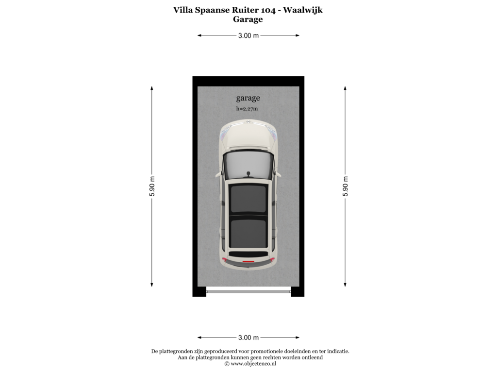 View floorplan of Garage of Villa Spaanse Ruiter 104