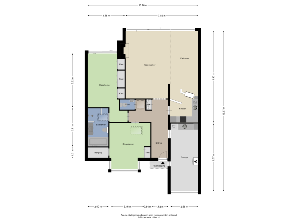 Bekijk plattegrond van Appartement van Burg. Vogelslaan 105