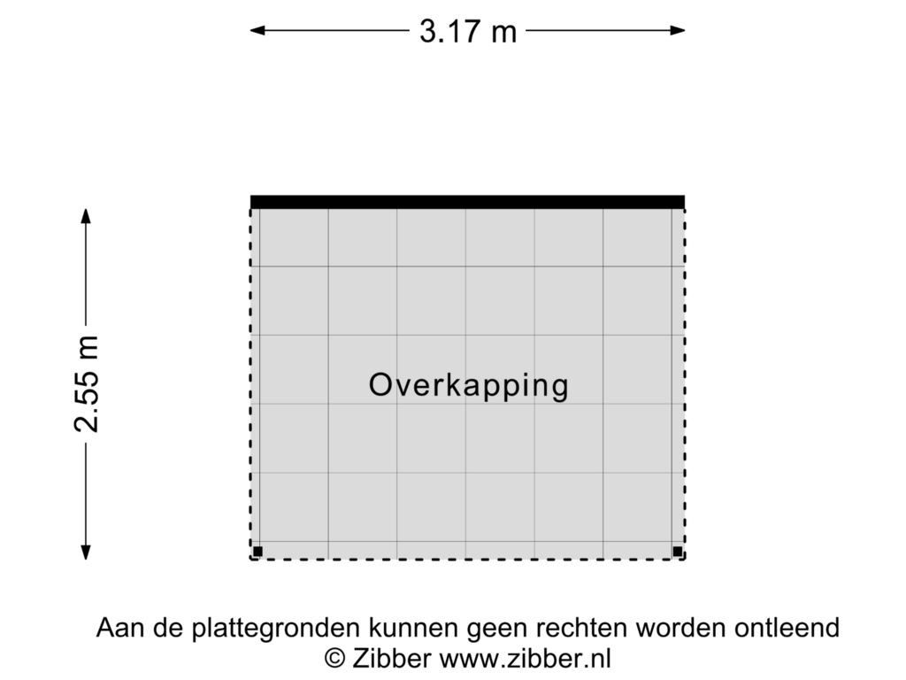 Bekijk plattegrond van Overkapping van Burg. Vogelslaan 105