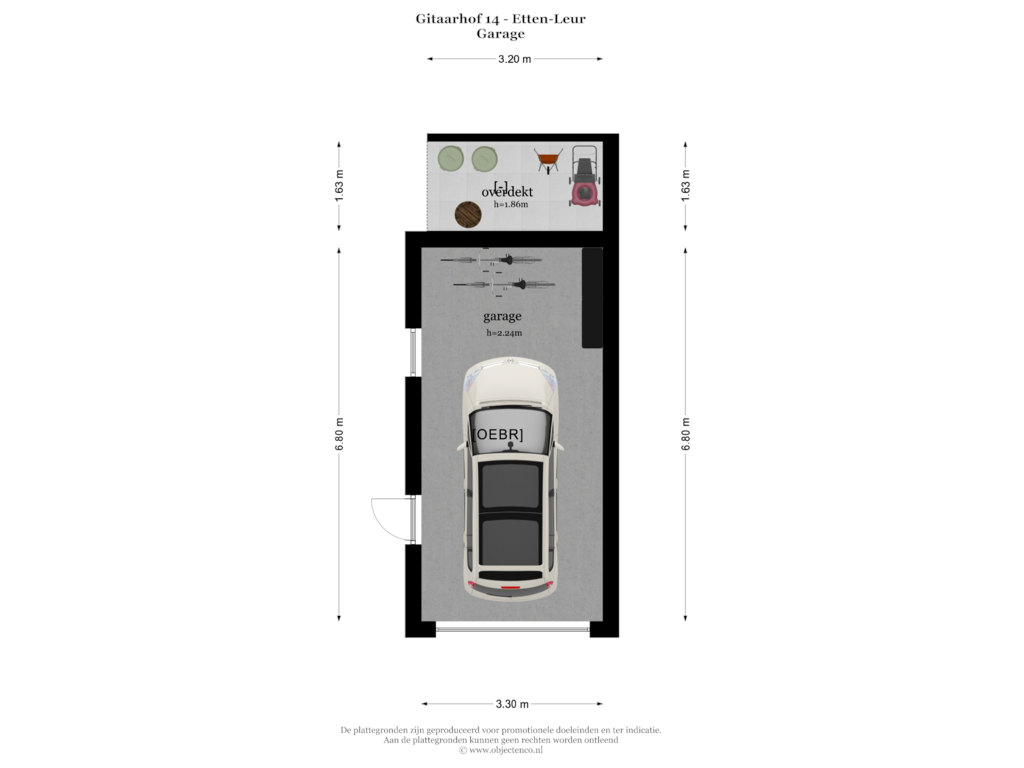 Bekijk plattegrond van GARAGE van Gitaarhof 14