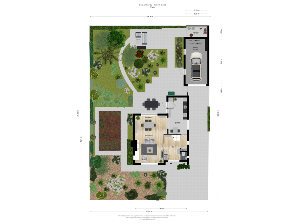 Bekijk plattegrond van TUIN van Gitaarhof 14