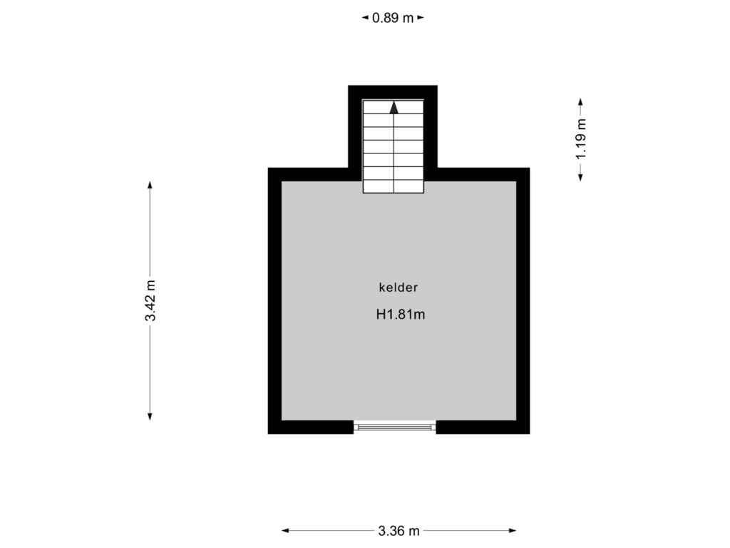 Bekijk plattegrond van Kelder van Kruisstuk 5