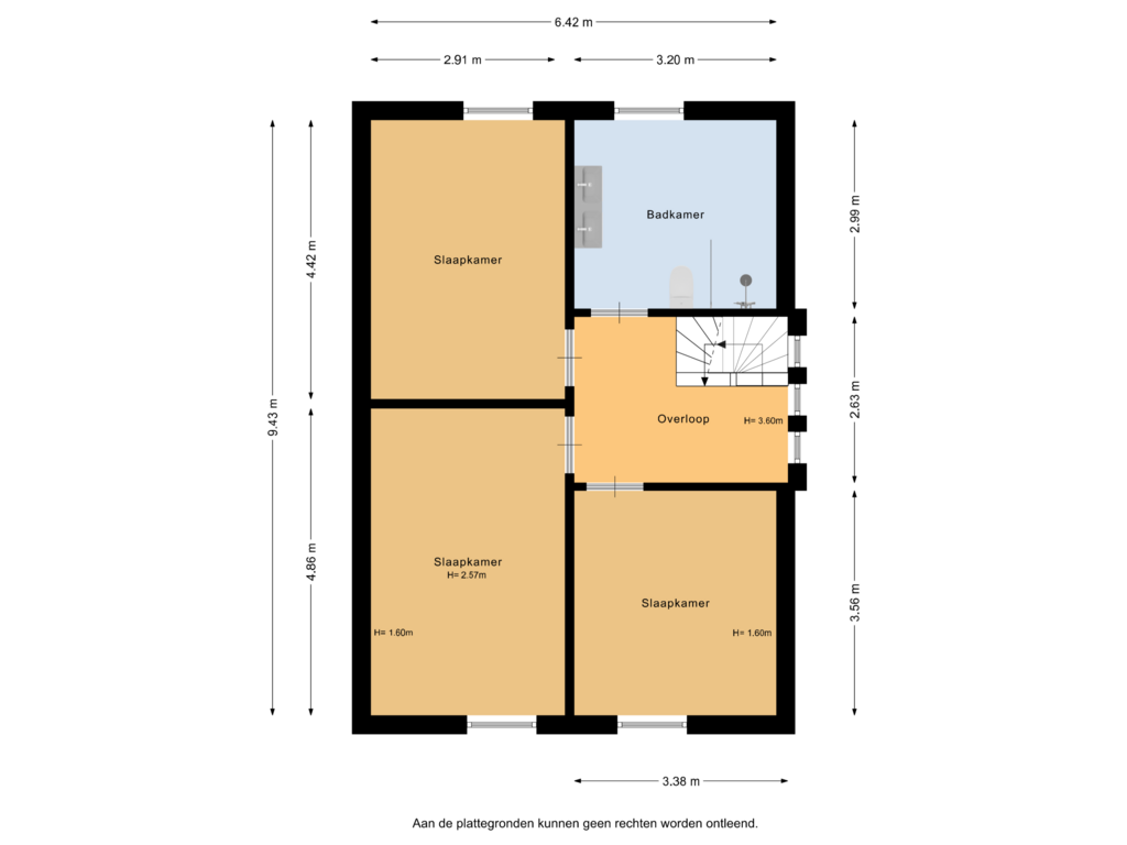 Bekijk plattegrond van 1e Verdieping van Dorpsstraat 57