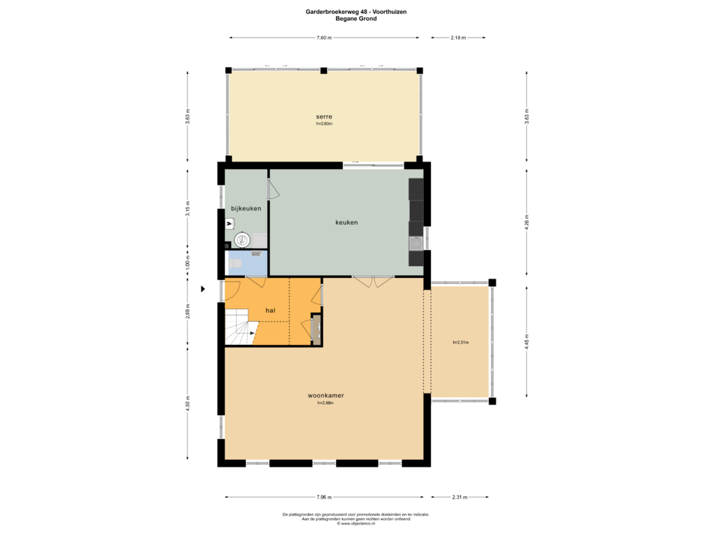 Bekijk plattegrond van BEGANE GROND van Garderbroekerweg 48