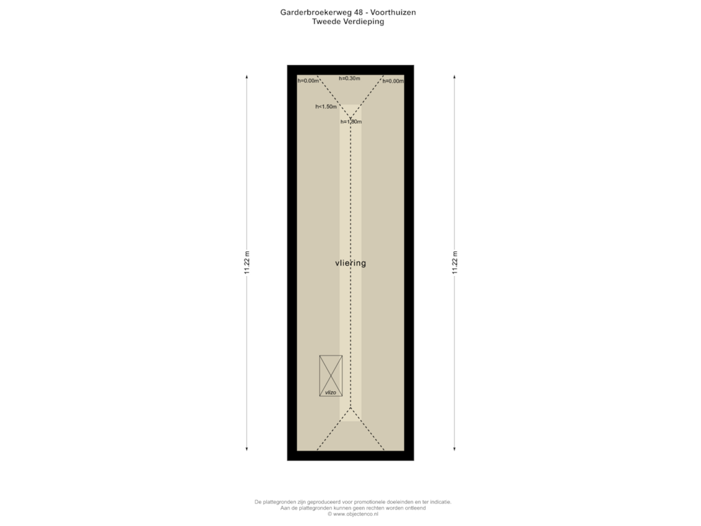 Bekijk plattegrond van TWEEDE VERDIEPING van Garderbroekerweg 48