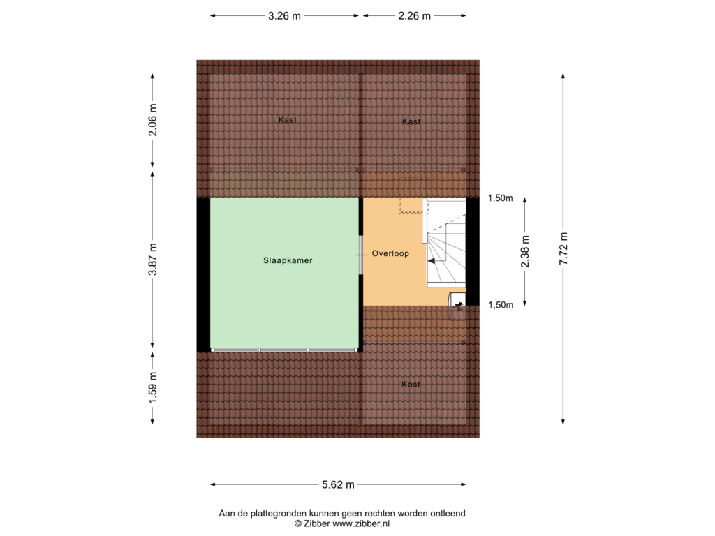 View floorplan of Tweede Verdieping of Baselaarshoef 8