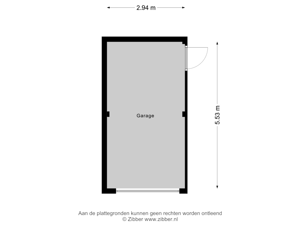 View floorplan of Garage of Baselaarshoef 8