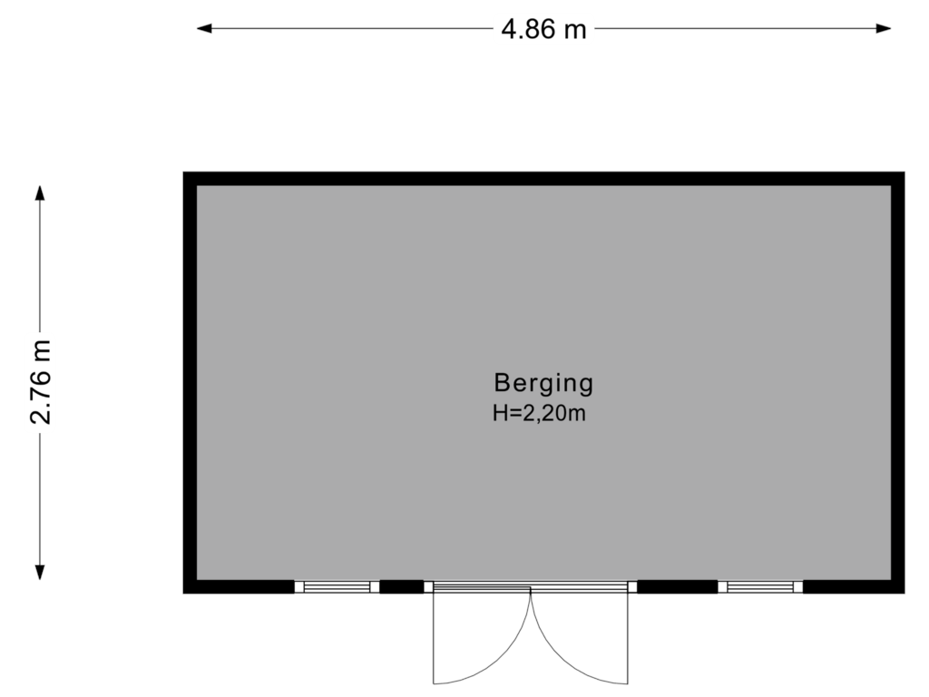 Bekijk plattegrond van Berging van Koningsweg 10