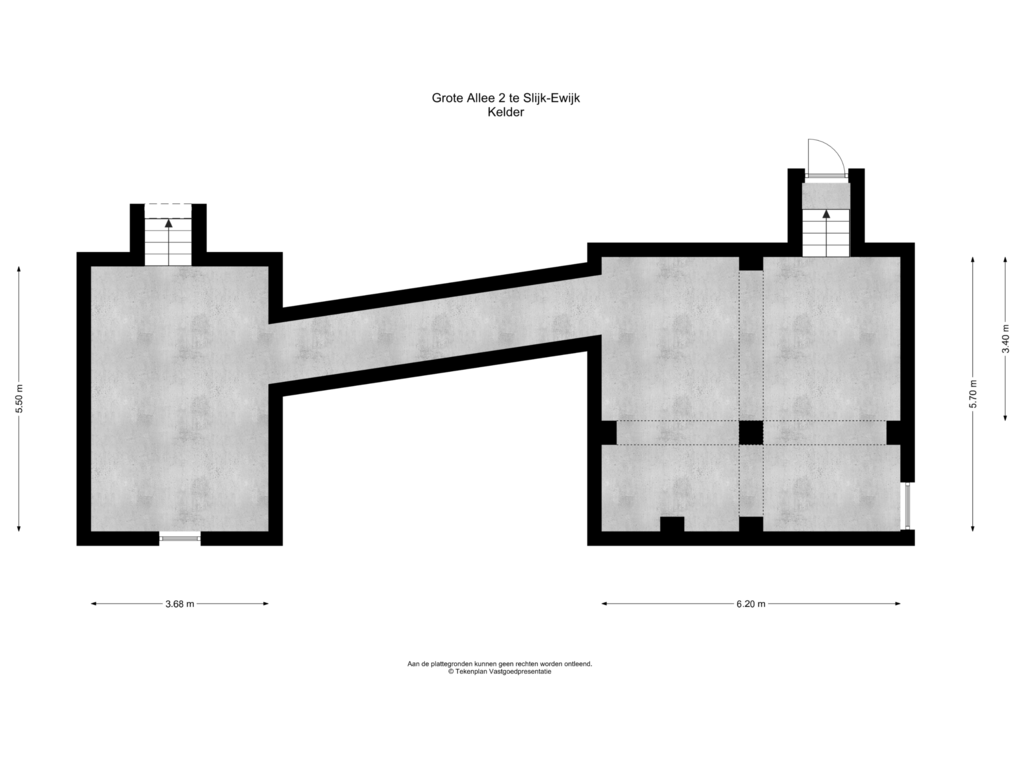 Bekijk plattegrond van Kelder van Grote Allee 2