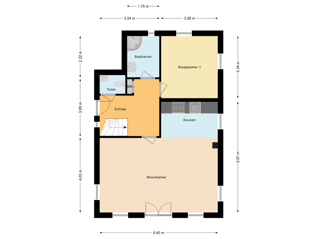 Bekijk plattegrond van Begane Grond van Hof van Halenweg 2-141