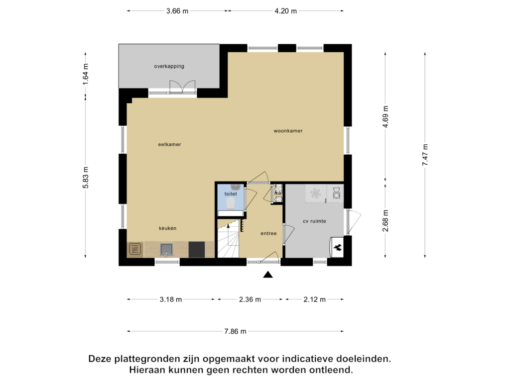 Bekijk plattegrond van Begane Grond van Zuidweg 18-0027