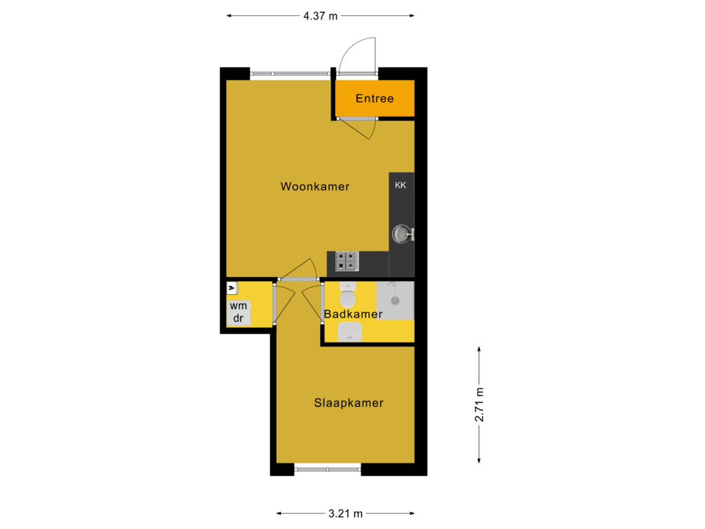 Bekijk plattegrond van Appartement van Zeelsterstraat 143-D