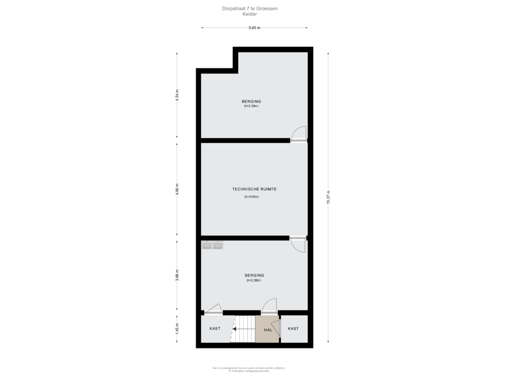 Bekijk plattegrond van Kelder van Dorpstraat 7