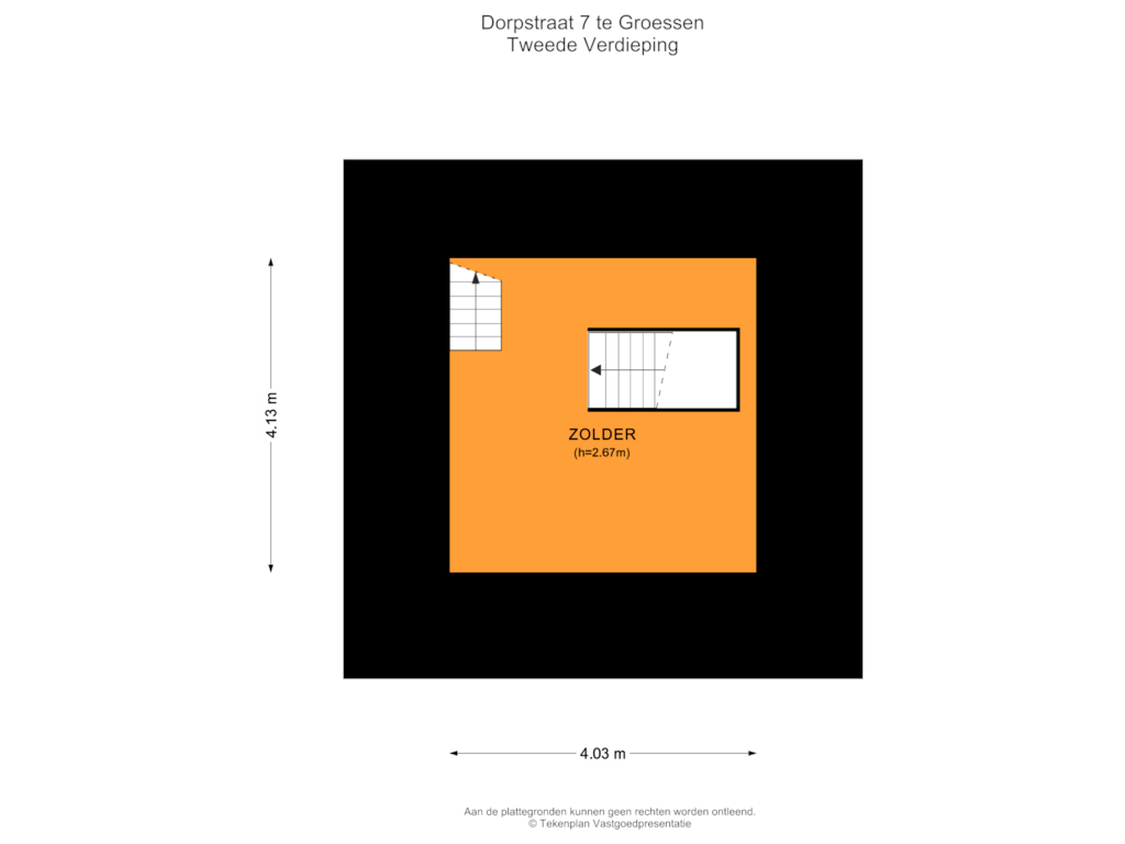 Bekijk plattegrond van Tweede Verdieping van Dorpstraat 7