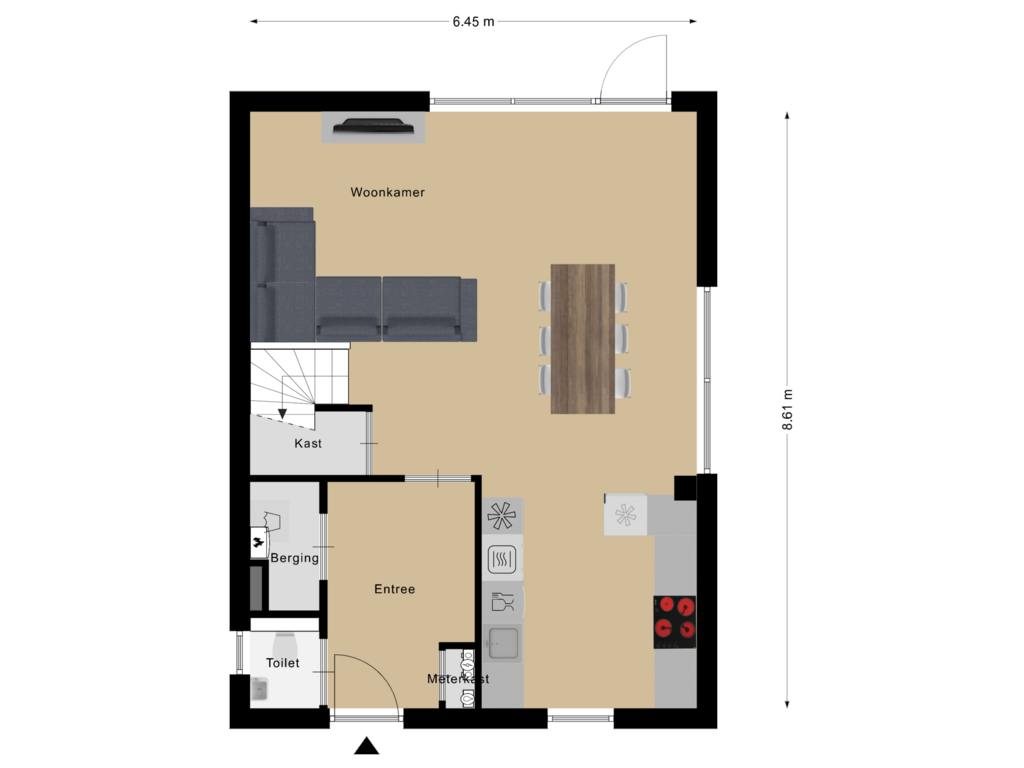 Bekijk plattegrond van Begane Grond van Veerweg 50-55