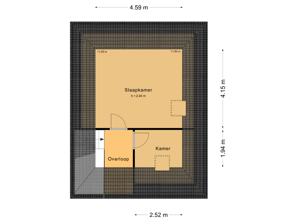 Bekijk plattegrond van Eerste verdieping van Irissenstraat 8