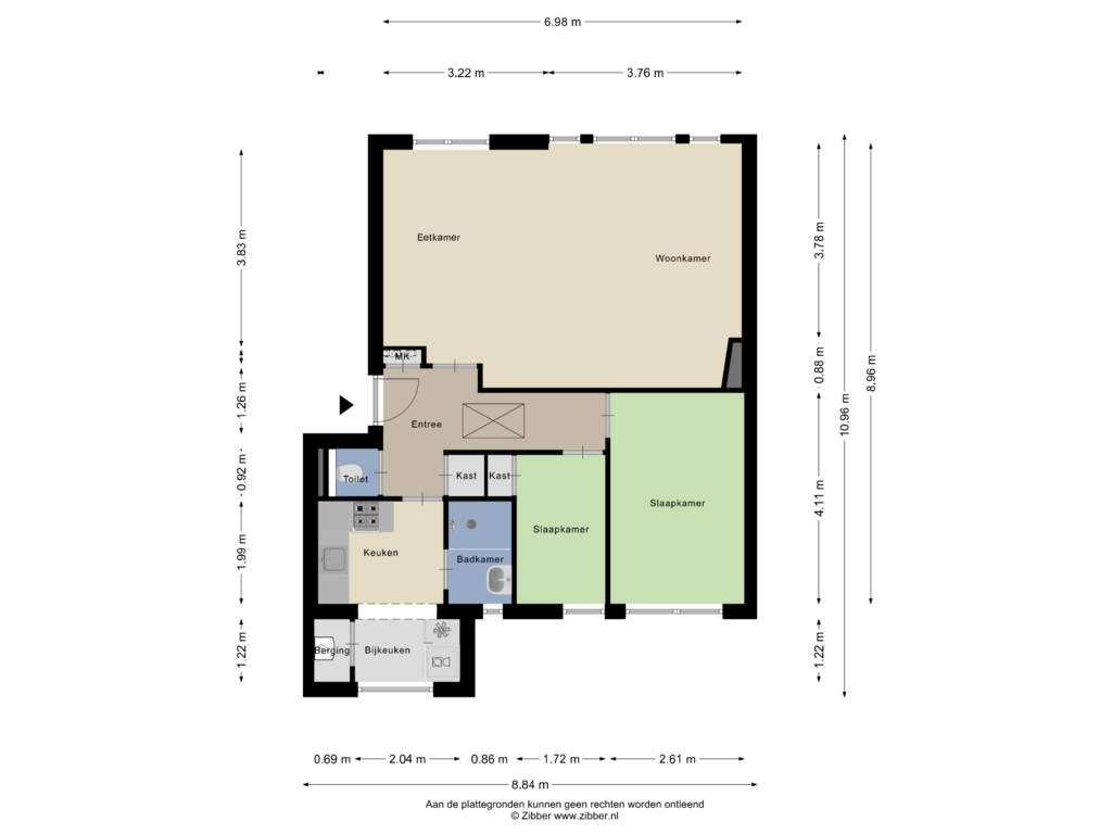 Bekijk plattegrond van Eerste Verdieping van Ruischenborchstraat 16