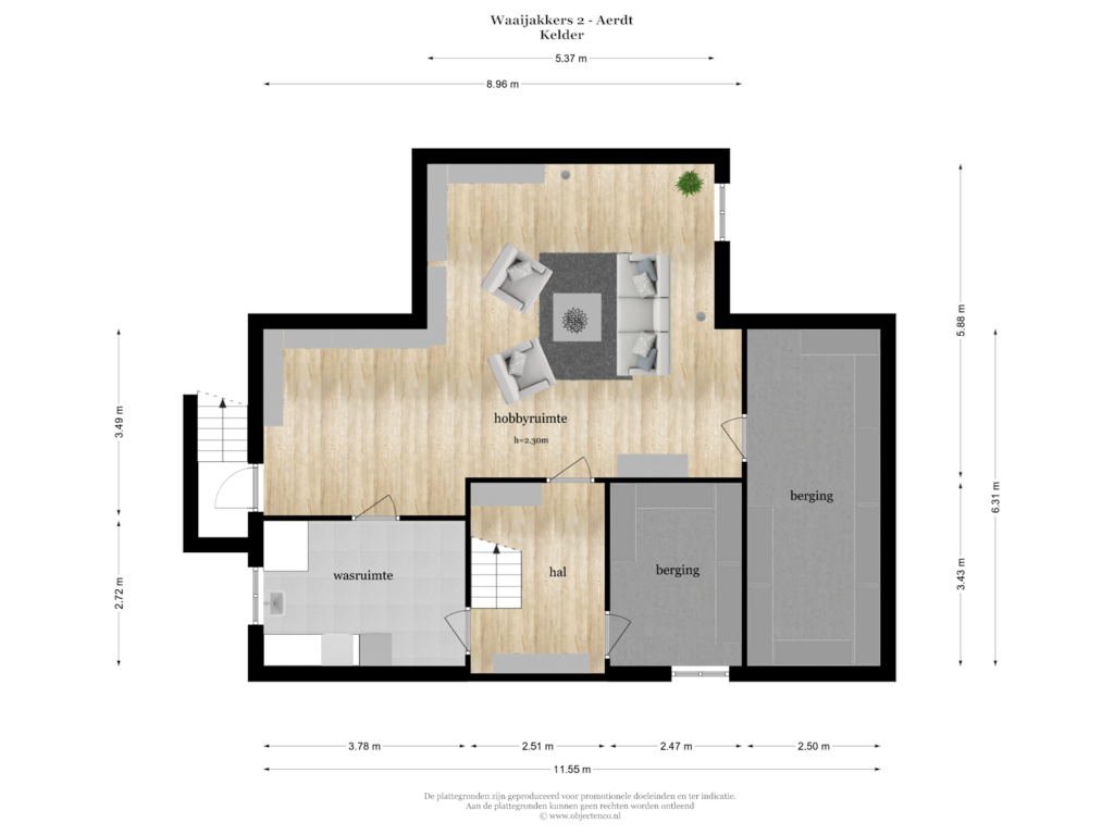 Bekijk plattegrond van Kelder van Waaijakkers 2