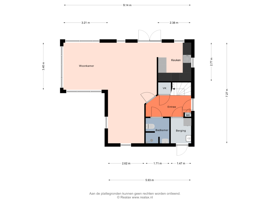 View floorplan of Begane grond of Hexelseweg 80-196