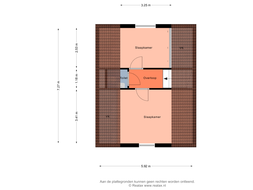 View floorplan of Verdieping of Hexelseweg 80-196