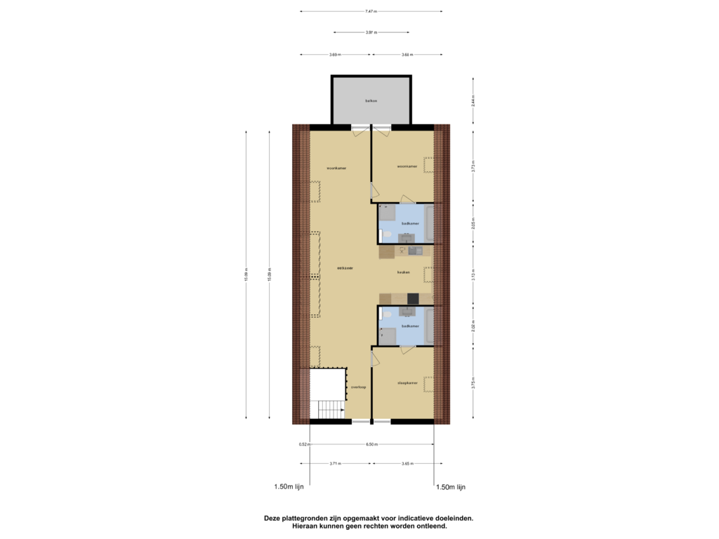 View floorplan of Eerste Verdieping of Battenoord 14