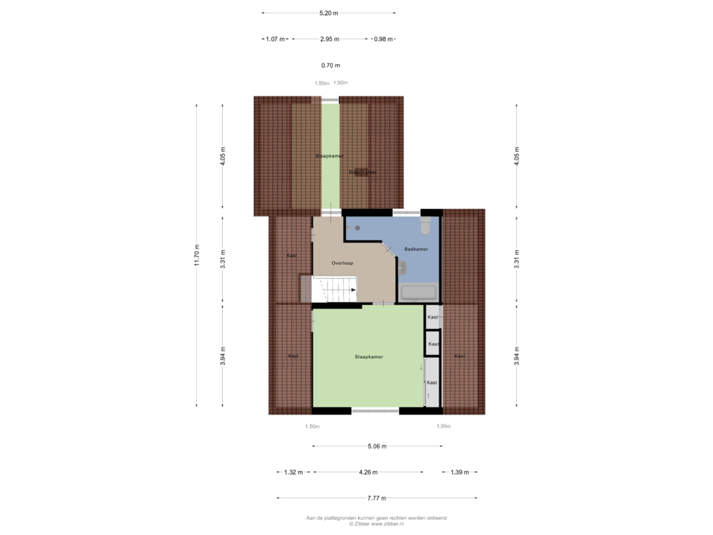 View floorplan of Eerste Verdieping of Dennenhof 2