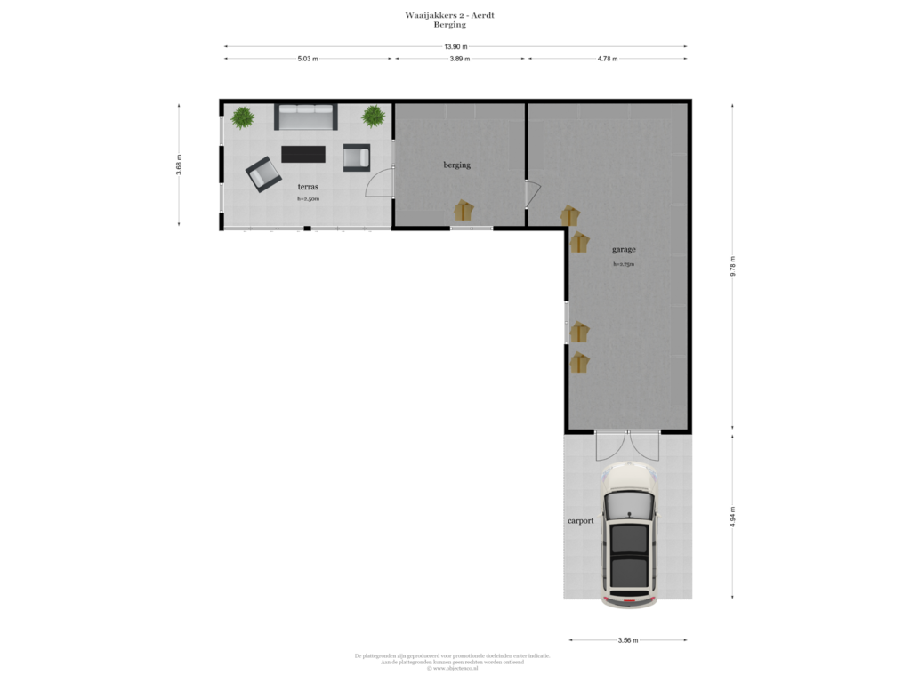 Bekijk plattegrond van Berging van Waaijakkers 2