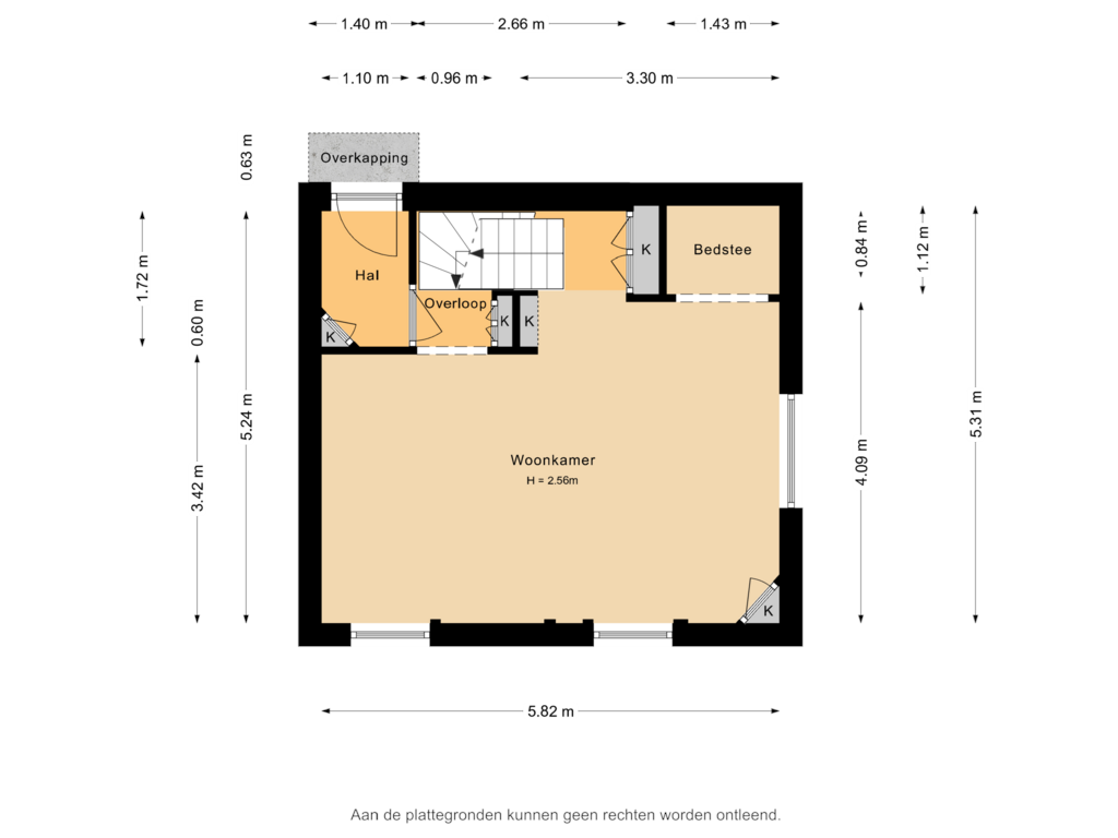 Bekijk plattegrond van 1e Verdieping van Kerkbuurt 5