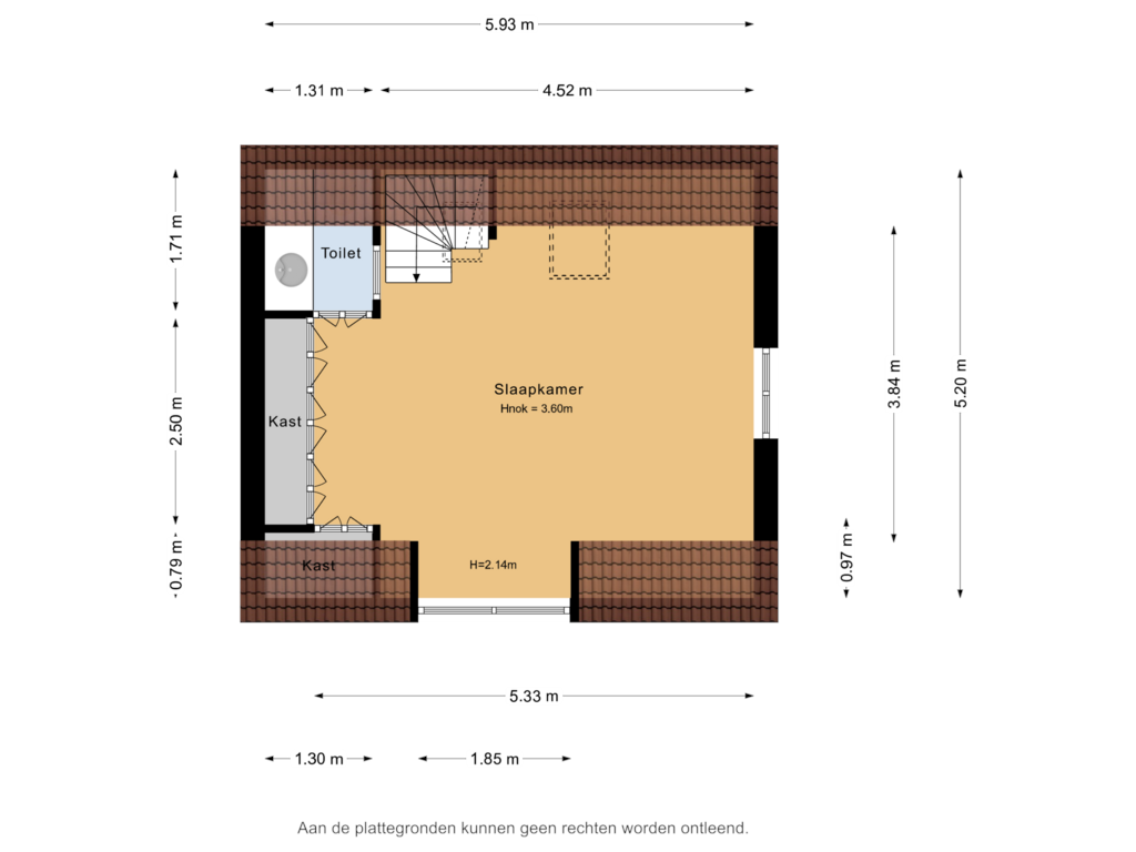 Bekijk plattegrond van 2e Verdieping van Kerkbuurt 5