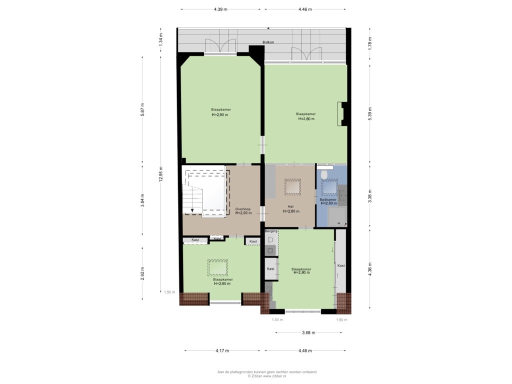 Bekijk plattegrond van Tweede verdieping van 's-Gravendijkwal 67