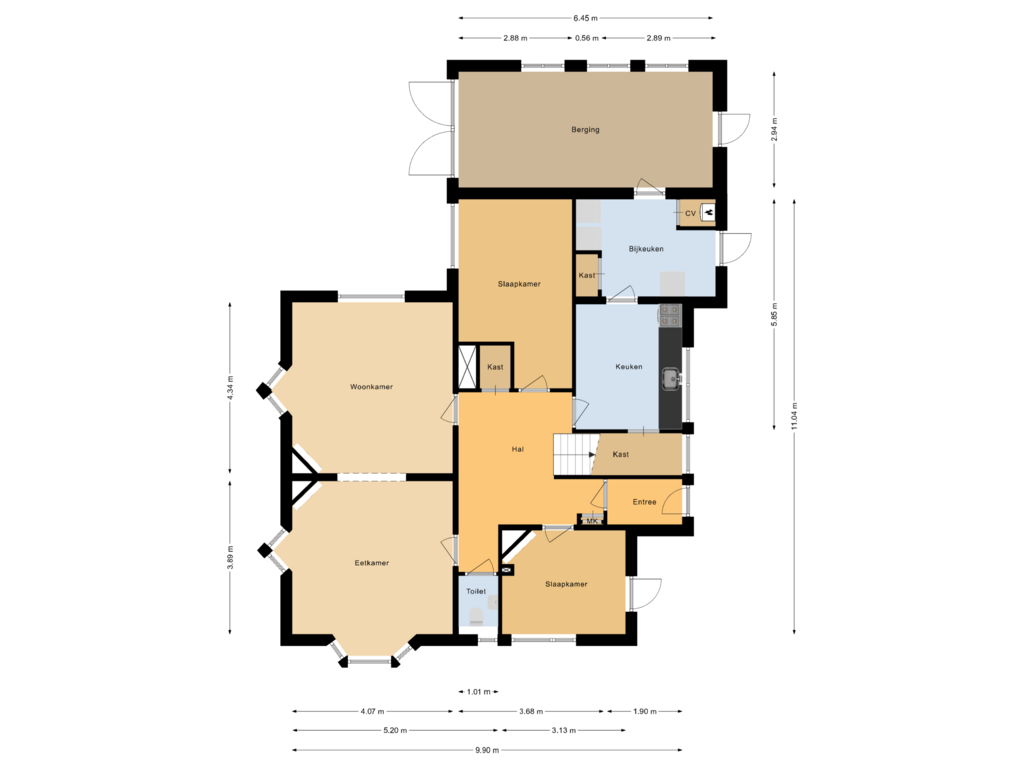 Bekijk plattegrond van Begane grond van Hoofdweg 33