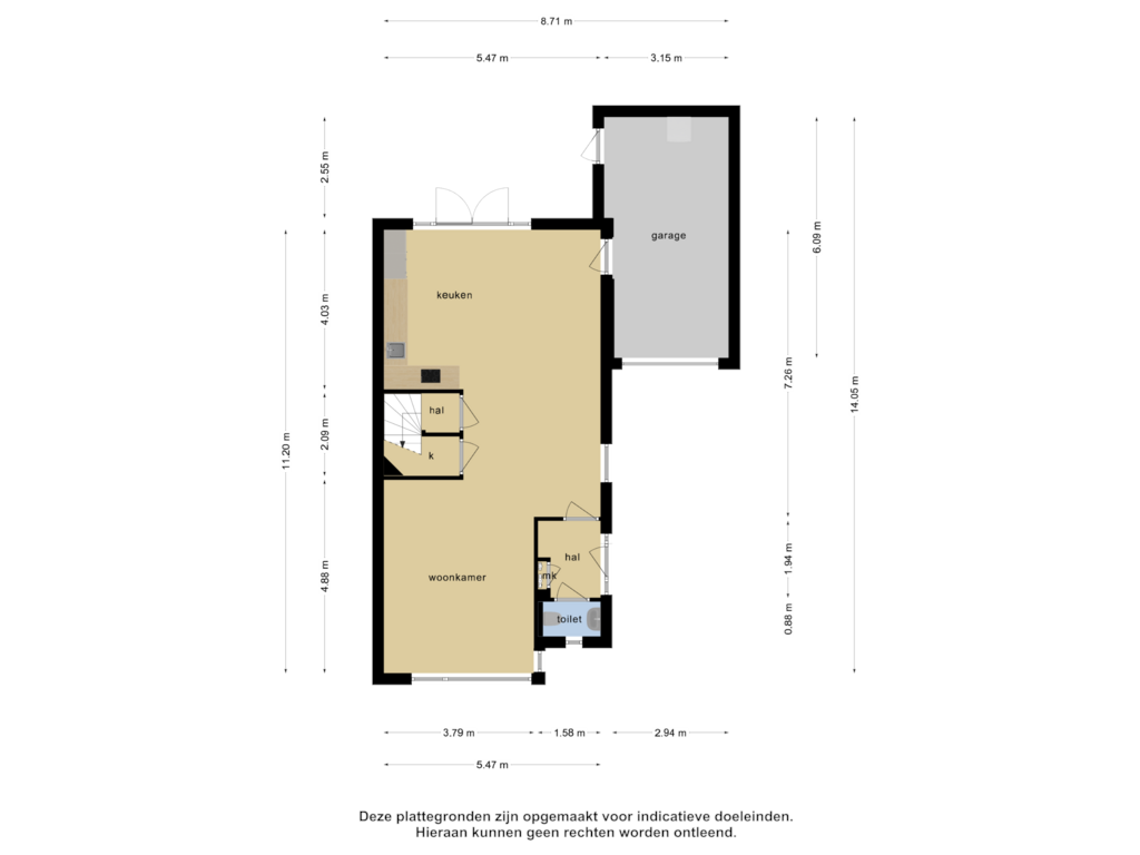 Bekijk plattegrond van Begane grond van Kraanvogel 1