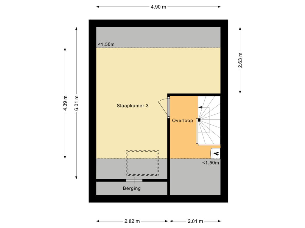 Bekijk plattegrond van Tweede verdieping van Jan Paetsplein 12