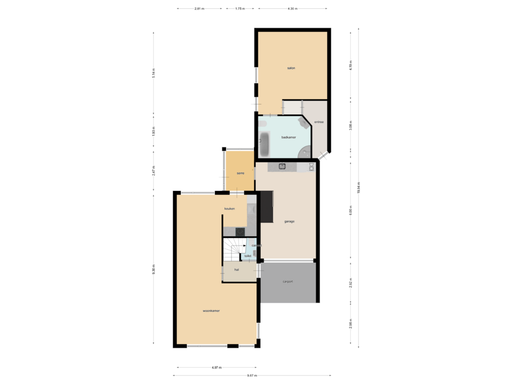 View floorplan of First floor of Kloppenland 29