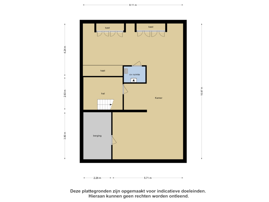 Bekijk plattegrond van Souterrain van Paalweg 28