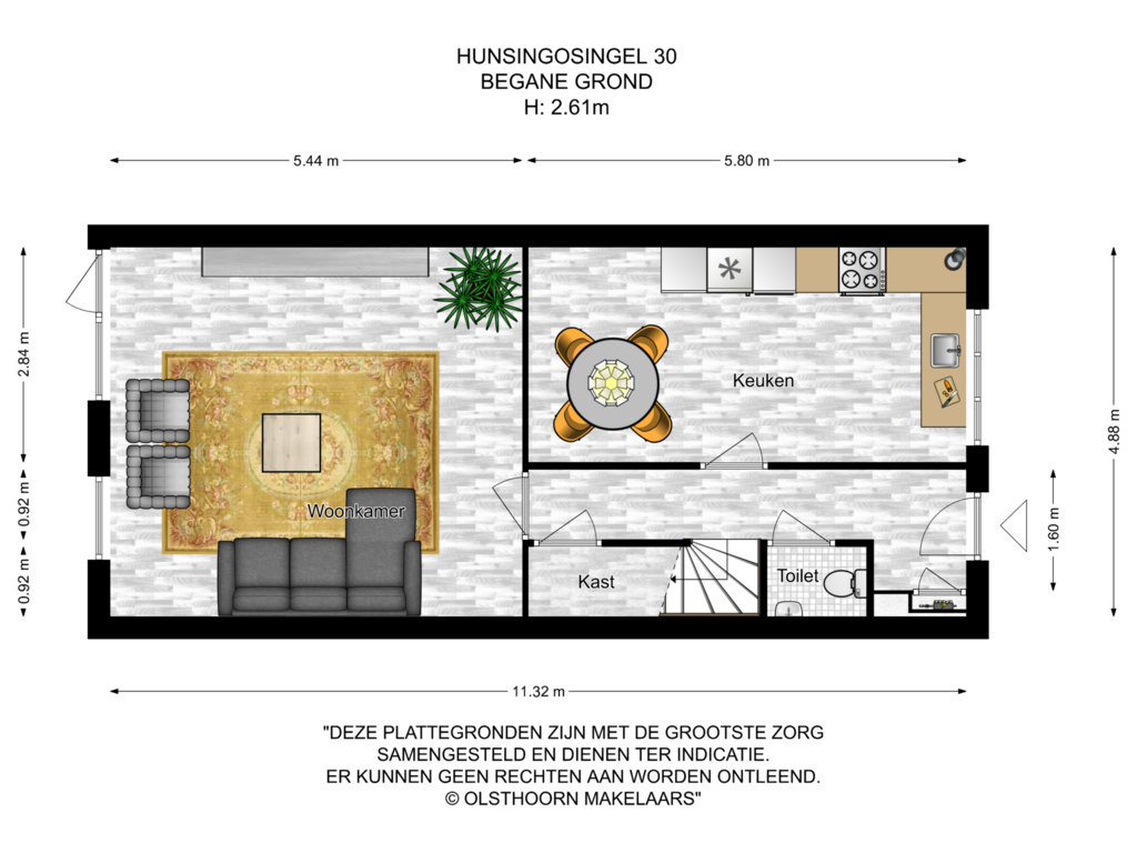 View floorplan of Begane grond of Hunsingosingel 30