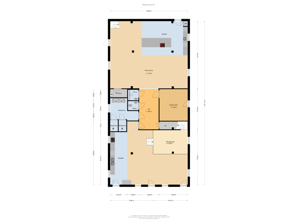 View floorplan of Begane grond of Boterdijk 79